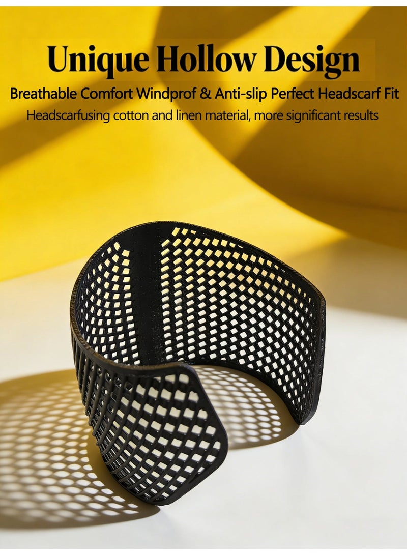 عصابة تثبيت الحجاب الخاصة | ربطة شعر مبطنة قطن-كتان لتثبيت الحجاب للنساء والفتيات - Image 4